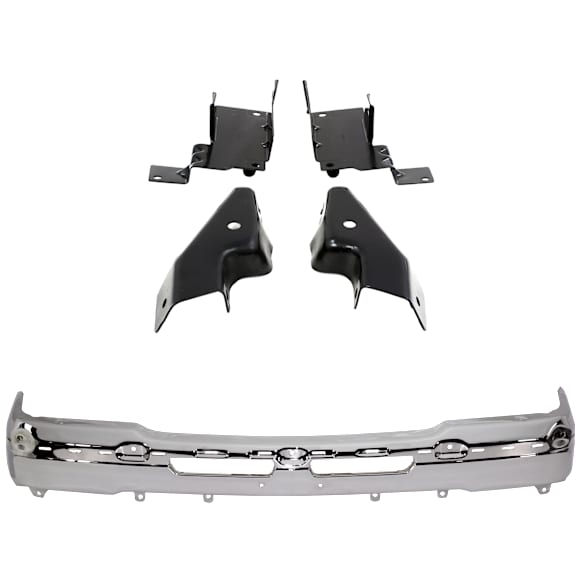 2005 Chevrolet Silverado 1500 - 2-Piece Kit Front Bumper, For Models Without Convenience Package, Chrome, Includes (1) Bumper and (1) Bumper Bracket