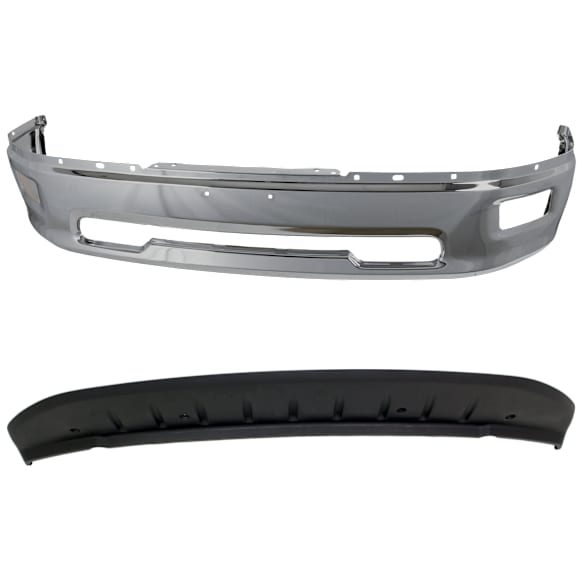 2011 Ram 1500 - 2-Piece Kit Front Bumper, For Models Without Sport Package, Type 2, Chrome, Includes (1) Bumper and (1) Valance