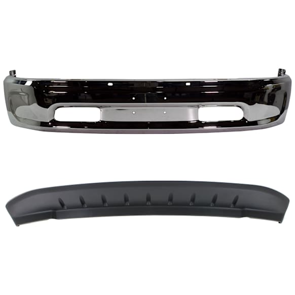2-Piece Kit, Front, Lower Bumper, Chrome, Includes (1) Bumper and (1) Valance