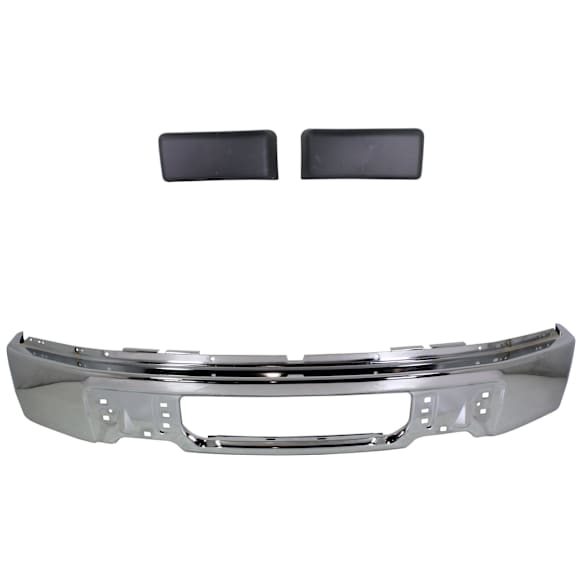 2014 Ford F-150 - 3-Piece Kit Bumper, Chrome,  Includes (1) Bumper and (2) Bumper Trim