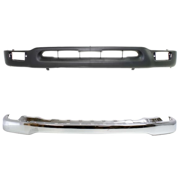 2001-2004 Toyota Tacoma - 2-Piece Kit, Bumper, Chrome, Includes (1) Bumper and (1) Valance