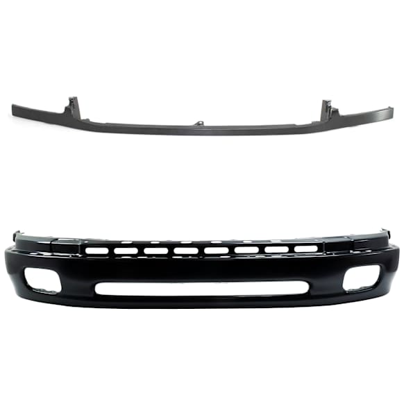 2001 Toyota Tundra Base - 2-Piece Kit Front, Lower Bumper, Painted Black, Includes (1) Bumper and (1) Bumper Trim