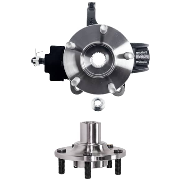 2-Piece Kit Front, Driver and Passenger Side Knuckle, FWD, Includes (1) Knuckle and (1) Wheel Hub Repair Kit