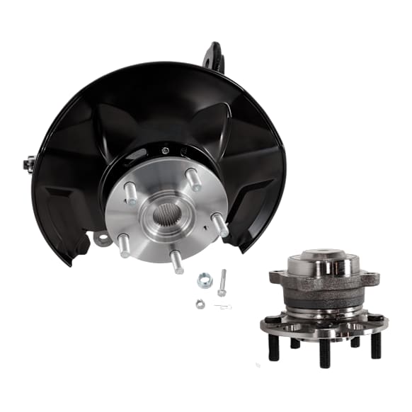 2-Piece Kit Front, Passenger Side Steering Knuckle, With Bearing, With Dust Shield, Includes (1) Knuckle and (1) Wheel Hub