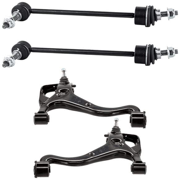 4-Piece Kit Control Arm Includes (2) Control Arm and (2) Sway Bar Link