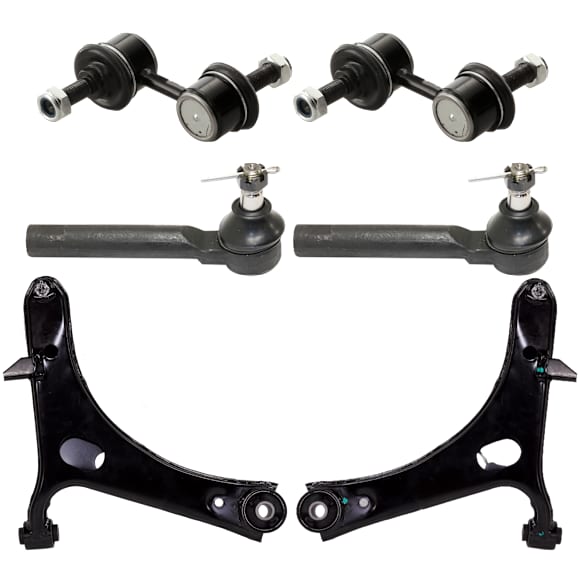 2008 Subaru Outback 2.5i Limited L.L. Bean Edition - 6-Piece Kit Front, Driver and Passenger Side, Lower Control Arm,  Includes (2) Control Arm, (2) Sway Bar Link, and (2) Tie Rod End