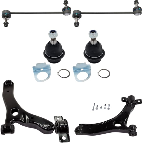 2013 Ford Transit Connect - 6-Piece Kit Front Suspension Kit, Includes (2) Ball Joint, (2) Control Arm, and (2) Sway Bar Link