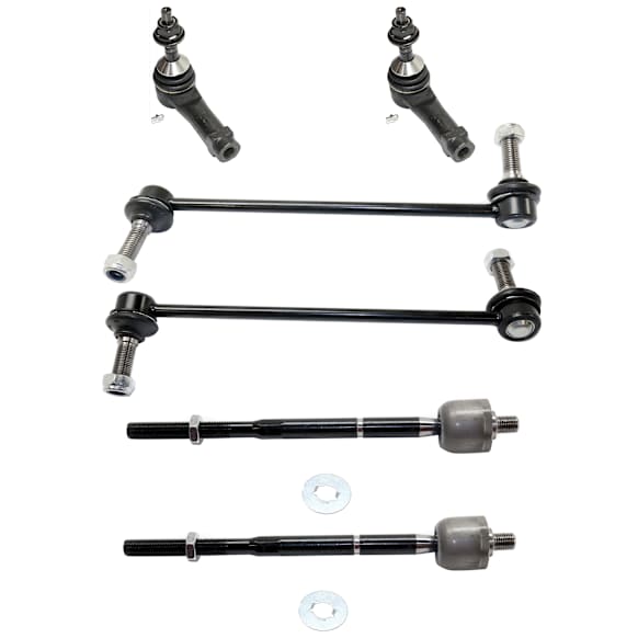 6-Piece Kit Tie Rod End Includes (2) Sway Bar Link and (4) Tie Rod End