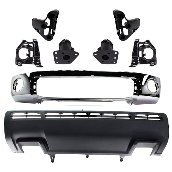 8-Piece Kit, Bumper, Chrome, Includes (1) Bumper, (6) Bumper Bracket, and (1) Valance