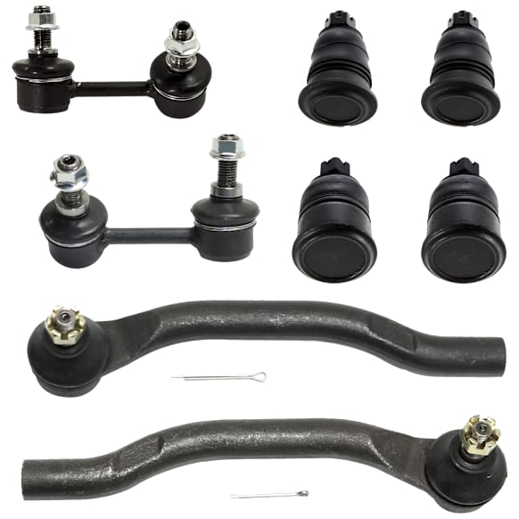 8-Piece Kit Suspension Kit Includes (4) Ball Joint, (2) Sway Bar Link, and (2) Tie Rod End