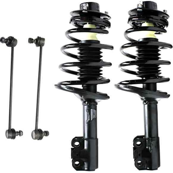 4-Piece Kit Front, Driver and Passenger Side Suspension Kit, Includes (2) Sway Bar Link and (2) Shock Absorber and Strut Assembly