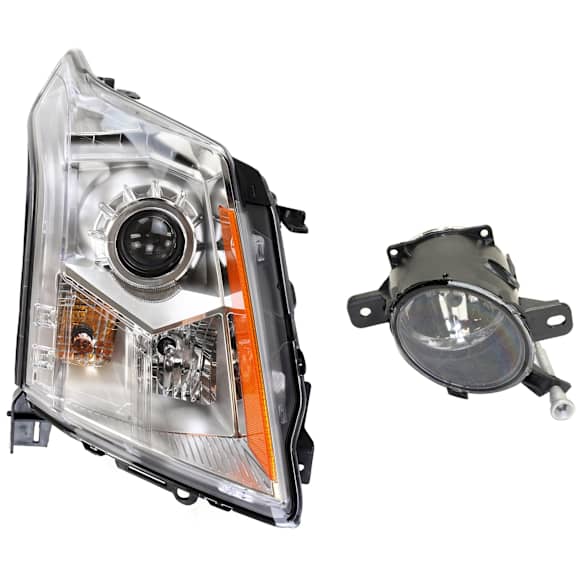 2-Piece Kit Passenger Side Halogen Headlight, With bulb(s), Except Models with HID Headlight, OE Replacement, Sport Utility, Includes (1) Fog Light and (1) Headlight