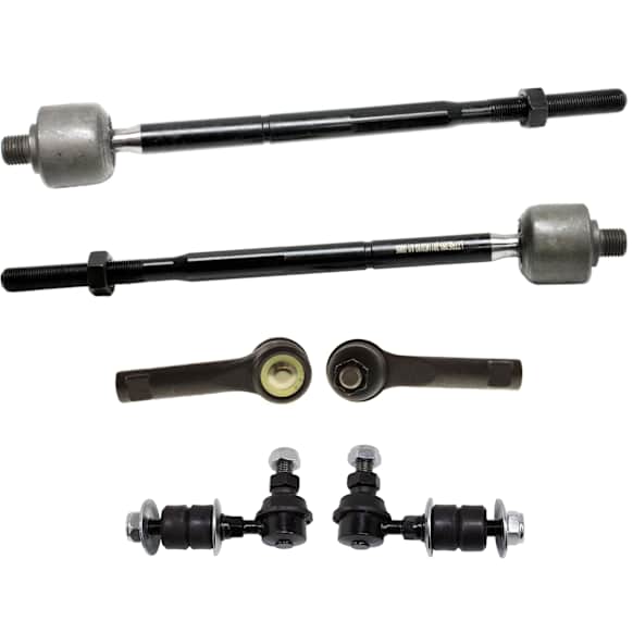 6-Piece Kit Front, Driver and Passenger Side Suspension Kit, Includes (2) Sway Bar Link and (4) Tie Rod End