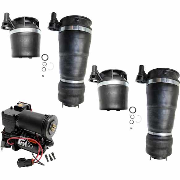 2003-2006 Ford Expedition - 5-Piece Kit Rear, Driver and Passenger Side Air Suspension Kit, includes (4) Air Spring and (1) Air Suspension CompressorCompressor