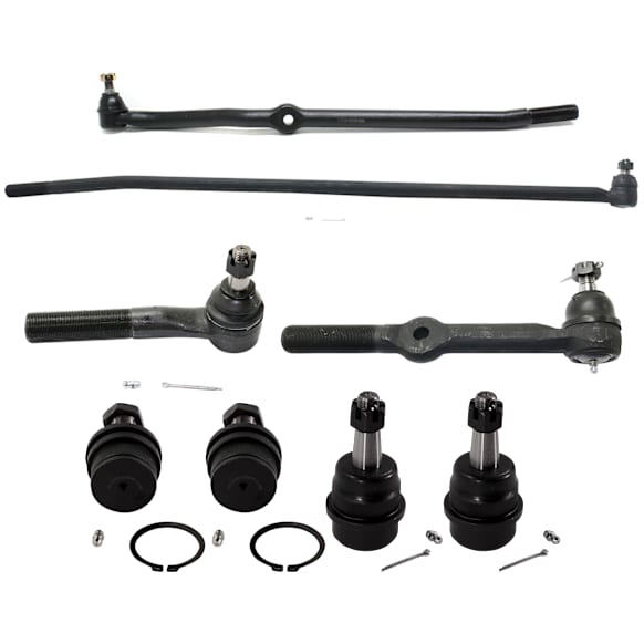 8-Piece Kit Front, Driver and Passenger Side, Inner and Outer Tie Rod End, 4WD Includes (4) Ball Joint and (4) Tie Rod End