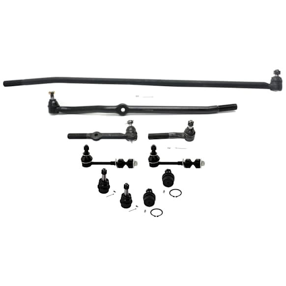 10-Piece Kit Front, Driver and Passenger Side, Inner and Outer Tie Rod End, 4WD Includes (4) Ball Joint, (2) Sway Bar Link and (4) Tie Rod End