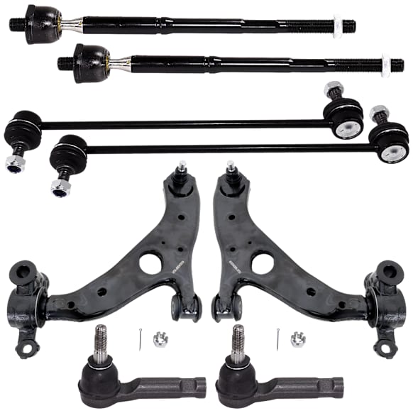 2016 Mazda CX-5 Grand Touring - 8-Piece Kit Front, Driver and Passenger Side Suspension Kit, Includes (2) Control Arm, (2) Sway Bar Link, and (4) Tie Rod End