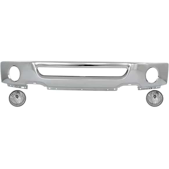 2006 Lincoln Mark LT - 3-Piece Kit Front Bumper, Production Date From August 9 2005, Chrome, Crew Cab Pickup, Includes (1) Bumper and (2) Fog Light