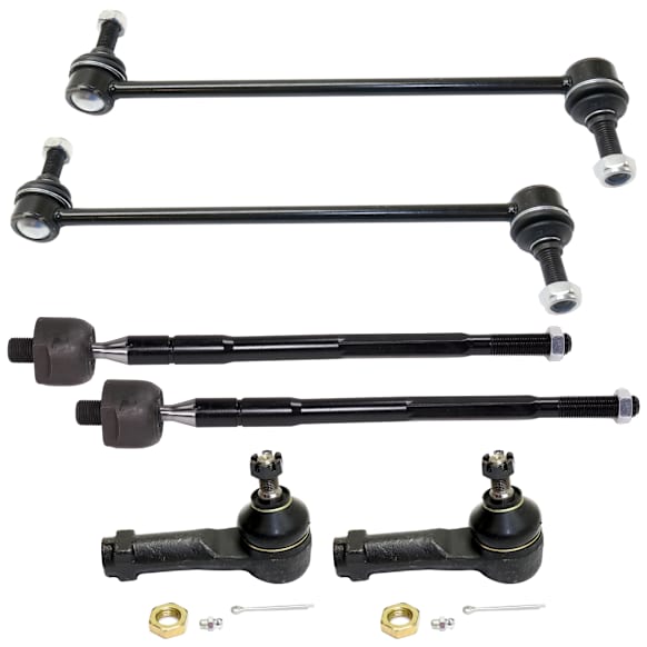 6-Piece Kit Tie Rod End Includes (2) Sway Bar Link and (4) Tie Rod End