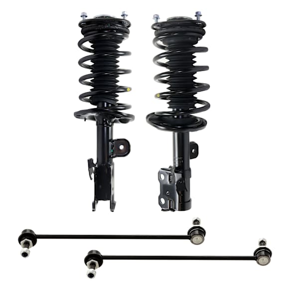 4-Piece Kit Fully Loaded Strut, Includes (2) Sway Bar Link and (2) Shock Absorber and Strut Assembly