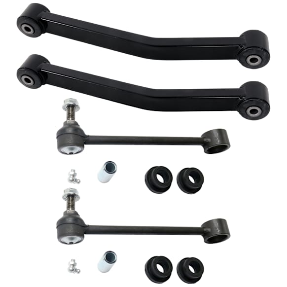 4-Piece Kit Rear, Driver and Passenger Side, Upper Control Arms, Includes (2) Control Arm and (2) Sway Bar Link