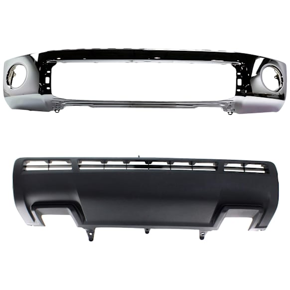 2-Piece Kit, Bumper, Chrome, Includes (1) Bumper and (1) Valance