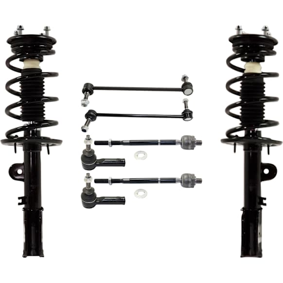 8-Piece Kit Fully Loaded Strut, AWD, Includes (2) Loaded Strut, (2) Sway Bar Link, and (4) Tie Rod End