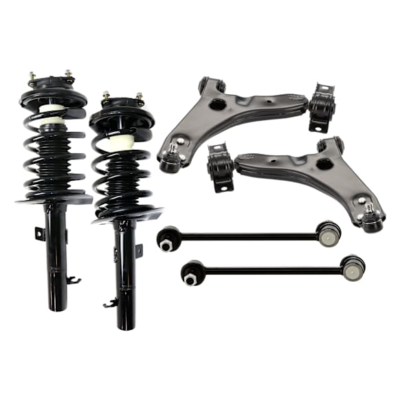 6-Piece Kit Fully Loaded Strut, Includes (2) Control Arm, (2) Sway Bar Link and (2) Shock Absorber and Strut Assembly