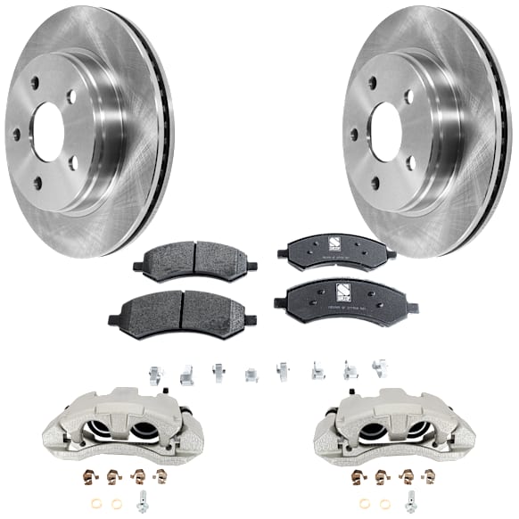 2-Wheel Set Brake Kit With Calipers, Plain Surface 336.04 mm, Includes (2) Brake Caliper, (2) Brake Disc and (1) Brake Pad Set