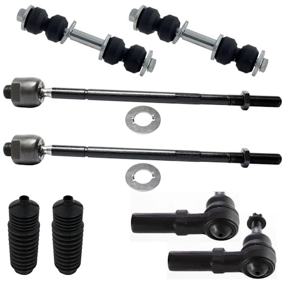 8-Piece Kit Steering Rack Boot, without Variable Assist, 8-Piece Kit,  Includes (2) Steering Rack Boot, (2) Sway Bar Link, and (4) Tie Rod End
