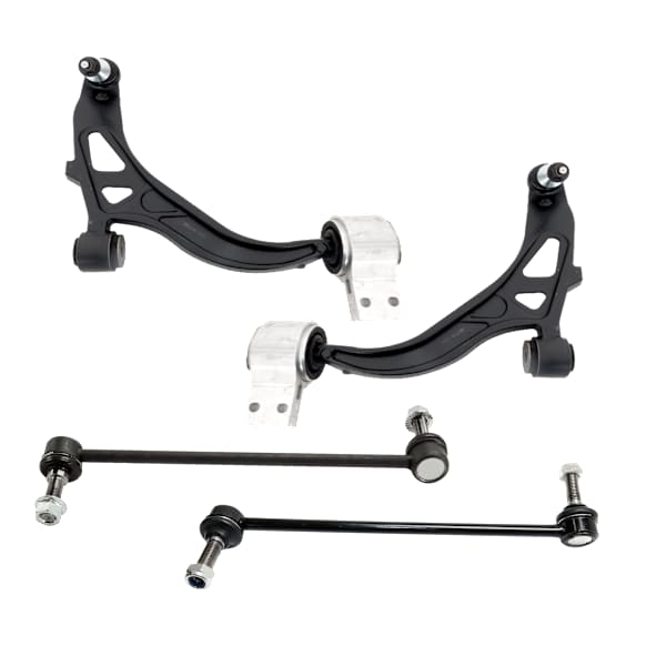 4-Piece Kit Control Arm Includes (2) Control Arm and (2) Sway Bar Link