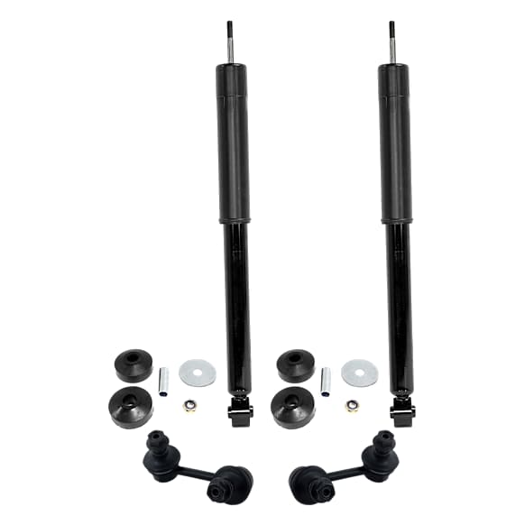 4-Piece Kit Rear, Driver and Passenger Side Shock, Includes (2) Sway Bar Link and (2) Shock Absorber and Strut Assembly