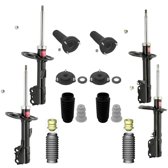 KIT-082224-C01 12-Piece Kit Front and Rear, Driver and Passenger Side Bare Strut, Includes (4) Shock Absorber and Strut Assembly, (4) Shock and Strut Mount and (4) Shock and Strut Boot
