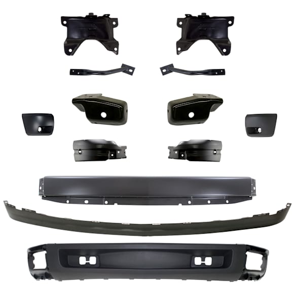 2008 Chevrolet Silverado 1500 - 13-Piece Kit Front Bumper, Primed, Includes (1) Bumper, (6) Bumper Bracket, (4) Bumper End, and (2) Valance