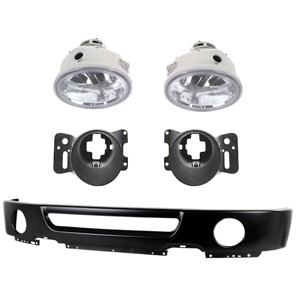 5-Piece Kit, Front Bumper, Paint to Match, Includes (1) Bumper, (2) Fog Light, and (2) Fog Light Bracket