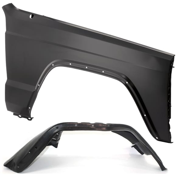 1984-1990 Jeep Wagoneer - 2-Piece Kit, Fender, For Models With Antenna and Wheel Opening Molding Holes, Includes (1) Fender and (1) Wheelhouse