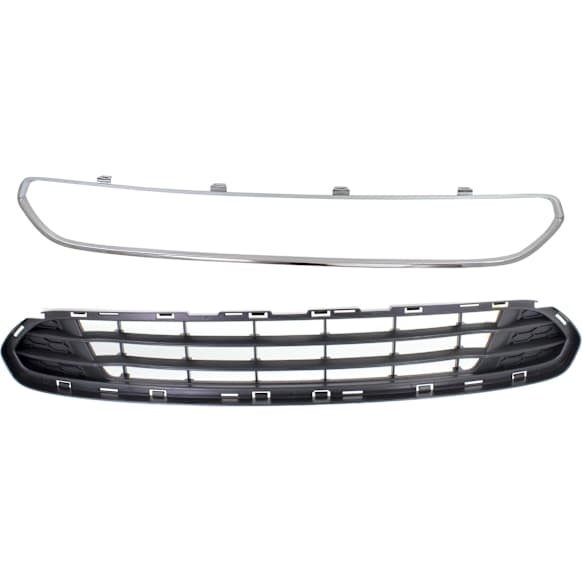 2010 Ford Fusion - 2-Piece Kit Grille Trim, Center, For Models With Appearance Package, Chrome, Includes (1) Grille Trim and (1) Bumper Grille
