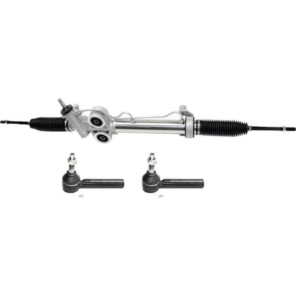 3-Piece Kit Front, Driver and Passenger Side, Outer Suspension Kit, Includes (1) Steering Rack and (2) Tie Rod End