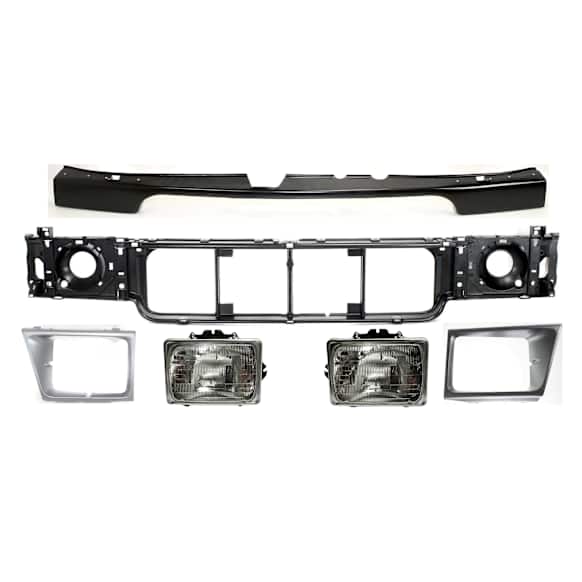 6-Piece Kit Header Panel, Includes (1) Header Panel, (2) Headlight Door, (1) Bumper Filler and (2) Headlight