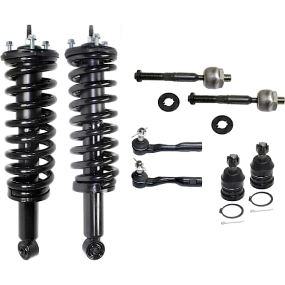 8-Piece Kit Front Suspension Kit, Includes (4) Tie Rod End, (2) Ball Joint and (2) Shock Absorber and Strut Assembly