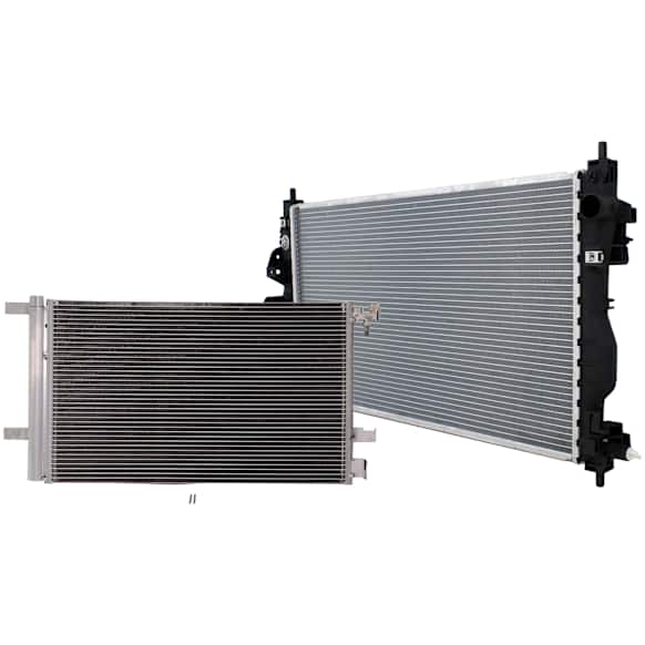 2-Piece Kit Radiator, Includes (1) A/C Condenser and (1) Radiator