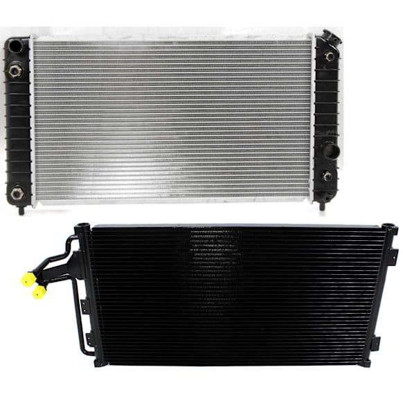 2-Piece Kit Radiator, 4.3L, 6Cyl, Includes (1) A/C Condenser and (1) Radiator