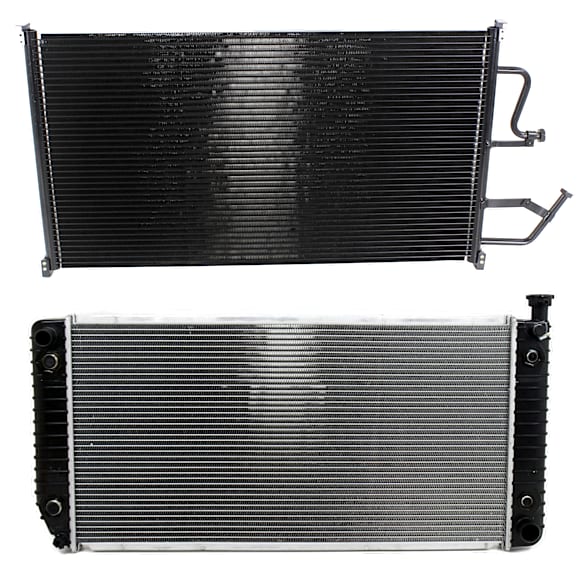 2-Piece Kit Radiator, Includes (1) A/C Condenser and (1) Radiator