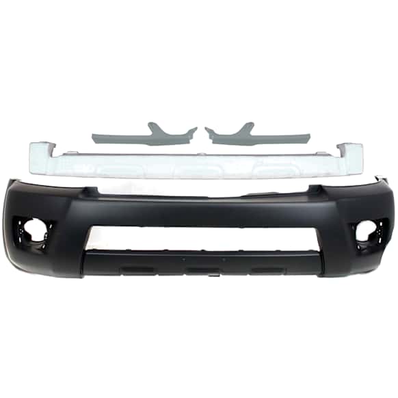 2009 Toyota 4Runner - 4-Piece Kit Front Primed Bumper Cover, Includes (1) Bumper Absorber, (1) Bumper Cover, and (2) Headlight Filler