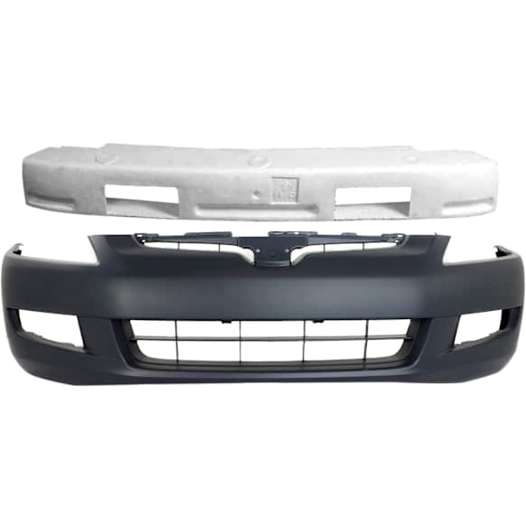 2-Piece Kit, Front Primed Bumper Cover, Includes (1) Bumper Absorber and (1) Bumper Cover