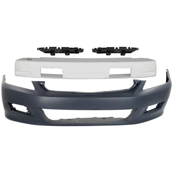 4-Piece Kit, Front Primed Bumper Cover, Coupe, Includes (1) Bumper Absorber, (1) Bumper Cover, and (2) Bumper Retainer