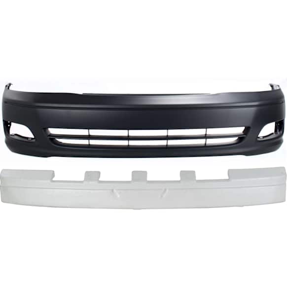 2-Piece Kit, Front Primed Bumper Cover, Includes (1) Bumper Absorber and (1) Bumper Cover