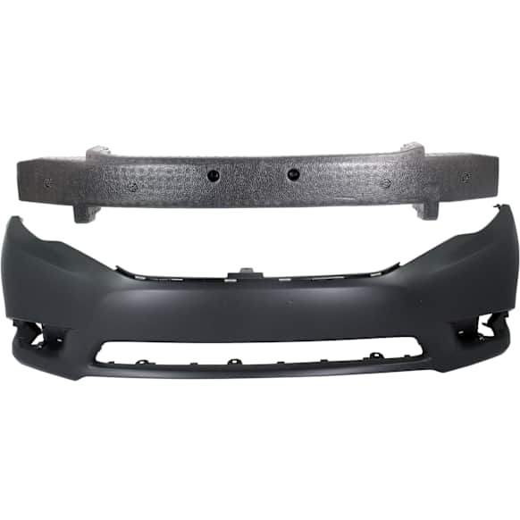 2-Piece Kit, Front Primed Bumper Cover, Includes (1) Bumper Absorber and (1) Bumper Cover