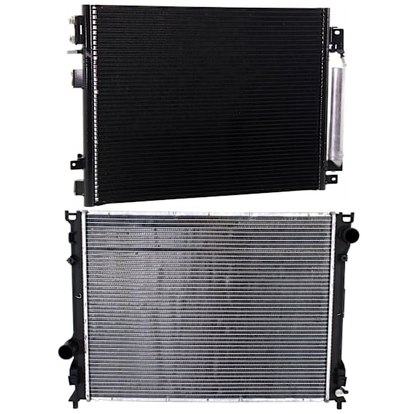 2-Piece Kit Radiator, Includes (1) A/C Condenser and (1) Radiator
