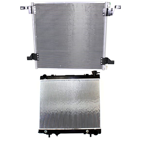 2005 Dodge Dakota - 2-Piece Kit Radiator, For Models With Heavy Duty Cooling, 4.7L 8Cyl,  Includes (1) A/C Condenser and (1) Radiator